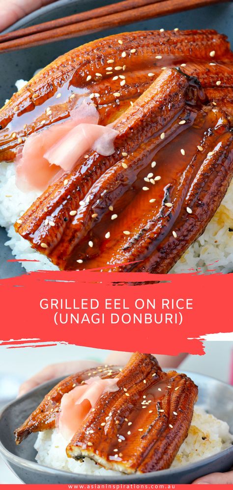 Unagi Donburi, Eel Recipe, Unagi Don, Eel Recipes, Grilled Eel, Eel Sauce, Rice Asian, Food Savoury, Scottish Dishes