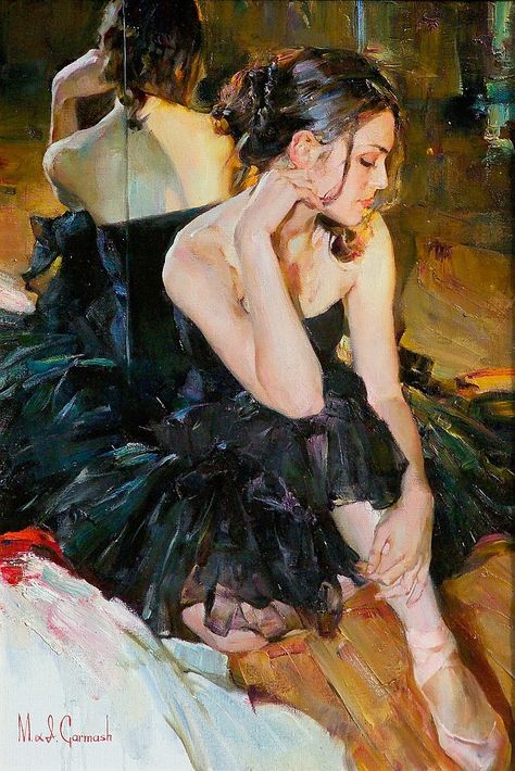 Garmash Paintings, Ballet Painting, Ballet Art, Post Impressionists, Ballet Dancers, College Art, Figure Painting, Figurative Art, Beautiful Paintings