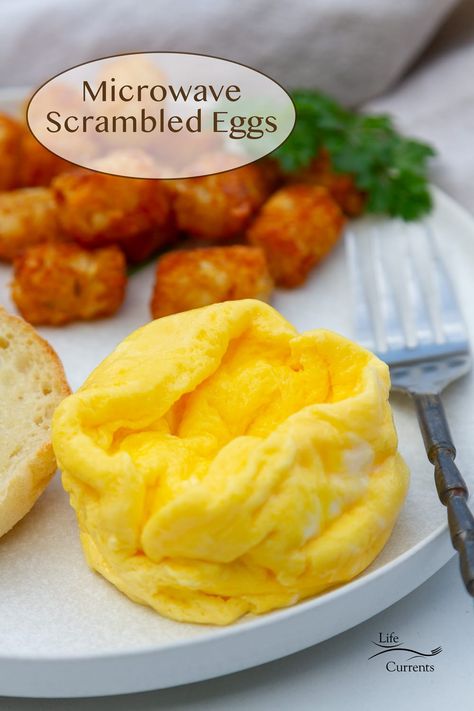 Microwave Scrambled Eggs are light and fluffy eggs that make for a quick and easy breakfast to start your day! Did you know that the microwave makes irresistibly fluffy scrambled eggs that are ready in the blink of an eye? It’s true, just try this super easy recipe and you’ll thank me later! Sweet Scrambled Eggs, Best Fluffy Scrambled Eggs, Microwave Scrambled Eggs, Eggs In The Microwave, Microwave Cooking Recipes, Chick Fil A Recipe, Microwave Mug Recipes, Scrambled Eggs With Cheese, Best Breakfast Sandwich