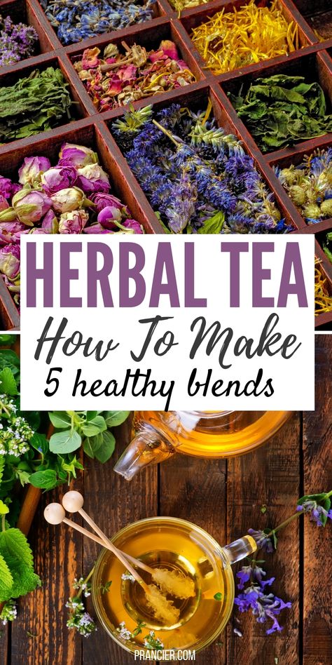 Herbal Tea Party Ideas, Making Herbal Tea Blends, Home Made Tea Blends, Custom Tea Blends, Herbs For Tea Recipes, Homemade Herbal Tea Blends, Green Tea Blends Recipes, Tea Recipes Herbal, Tea Blending Recipes