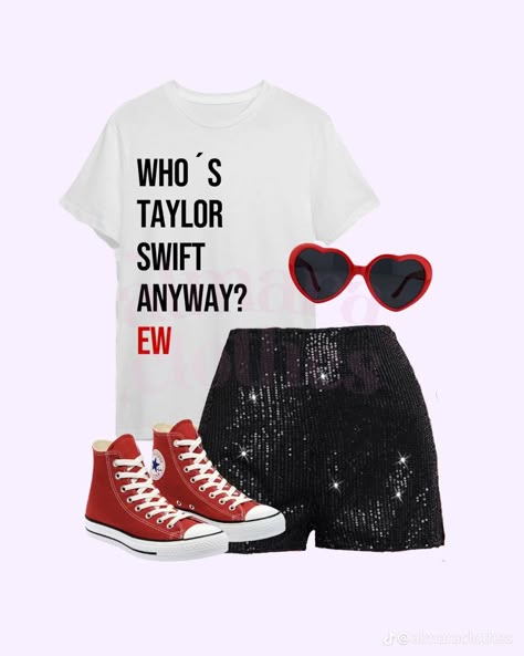 Taylor Swift Eras Spirit Week, T Swift Outfit Ideas, 22 Outfit Eras Tour, Cheap Taylor Swift Outfits, Red Taylor Swift Eras Tour Outfit Ideas, Eras Tour Film Outfit Ideas, Comfy Eras Tour Movie Outfits, The Eras Tour Movie Outfit Idea, Basic Taylor Swift Outfits