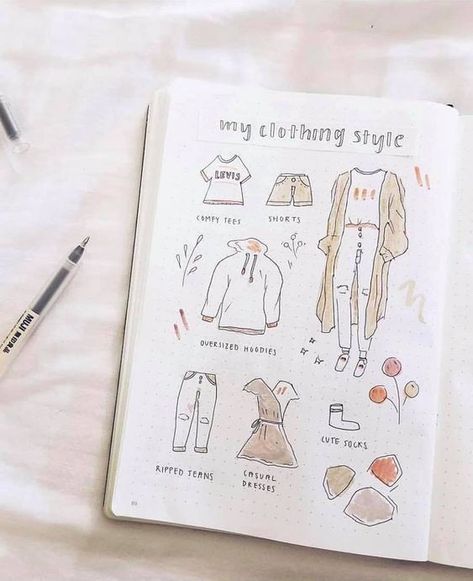 40 Easy Things to Draw for Your Bullet Journal Weekly Log, Creating A Bullet Journal, Notebook Ideas, Bullet Journal Mood, Things To Draw, Bullet Journal Aesthetic, Diary Ideas, Bullet Journal Art, Journal Aesthetic