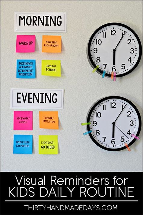 Make your own visual reminders for Kids Daily Routines - perfect for back to school! Uppfostra Barn, Kids Routine Chart, Back To School Organization, Kids Schedule, Routine Chart, Chores For Kids, Charts For Kids, Organization Kids, Daily Routines