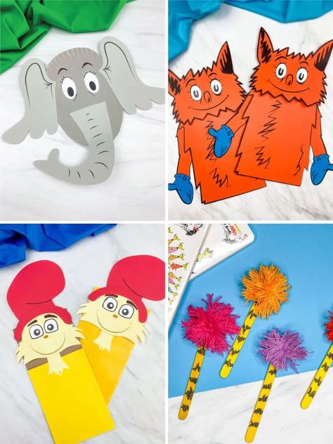 Celebrate Dr. Seuss Day with this fun fork-painted Thing 1 & Thing 2 craft! Perfect for preschool, kindergarten, and elementary kids, this simple DIY art project makes a great classroom activity or bulletin board idea. Includes a free printable template to make it even easier! Great for Dr. Seuss Week, fine motor skills, and creative play. Click to get the template and start crafting! Seuss Crafts, Thing 1 Thing 2, Thing 1