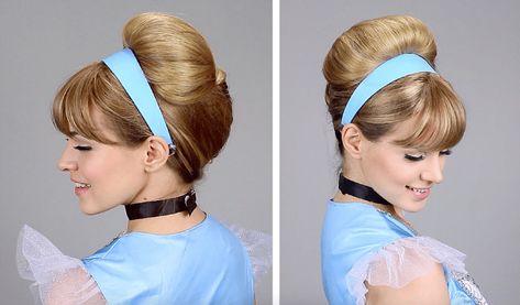 Cinderella Updo, Cinderella Hairstyle, Disney Hairstyles, Elsa Braid, Fun Ponytails, Cinderella Hair, Halloween Princess, Hairstyles Aesthetic, Fairy Hair