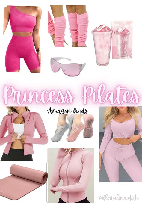 Pink Princess pilates Amazon finds! I am affiliated with amazon. Pink Pilates Princess Amazon Finds, Princess Pilates, Pilates Aesthetic, Pink Pilates Princess, Aesthetic Preppy, Pink Pilates, Pilates Princess, Amazon Clothes, Princess Aesthetic