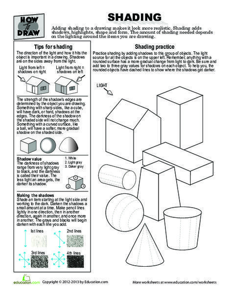 Analyzing Art Worksheet, Shading Practice Worksheet, Shading Activity, Shading Worksheet, Practice Shading, Shading Practice, Furniture Joinery, Art Handouts, Cornice Boards