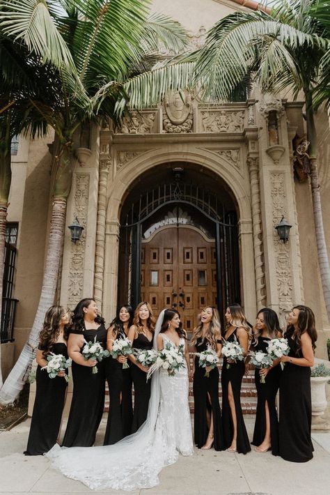 Bride Era, Black And White Wedding Theme, White Wedding Theme, Black Bridesmaids, Dark Wedding, Shot List, Black And White Wedding, Black White Wedding, Black Bridesmaid Dresses