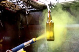 Powder coating is an electrostatic process in which polymers or plastics are applied in a dry spray. Typically, this process is used for metals, but with the right... Powder Coating Oven, Powder Coating Equipment, Oven Diy, Custom Shoes Diy, Plastic Coating, Woodworking Workbench, Tumbler Cups Diy, Metal Working Tools, Machine Shop