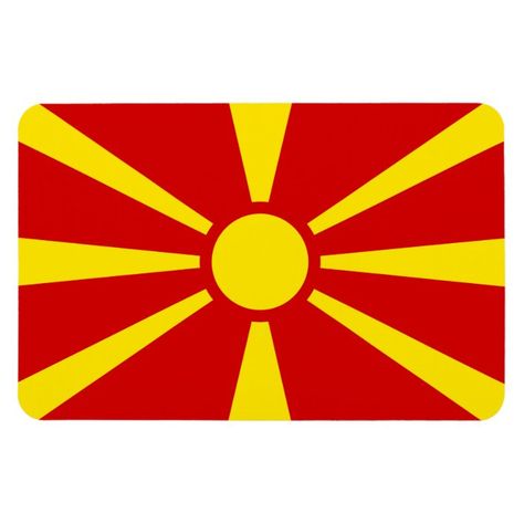 Macedonia Magnet - macedonia gift Macedonian Flag, North Macedonia Flag, Country Gift Ideas, Macedonia Flag, Republic Of Macedonia, North Macedonia, Flag Country, Country Gifts, Personalized Note Cards