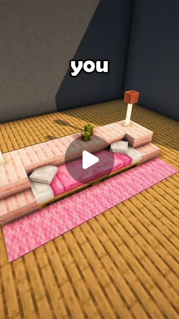 Couches In Minecraft, Funny Things To Build Minecraft, How To Make Pillows In Minecraft, What To Make In Minecraft Creative, Minecraft Guest Room, Things To Build In Minecraft House, Minecraft Washer And Dryer, Minecraft Pink Living Room, Couch Design Minecraft