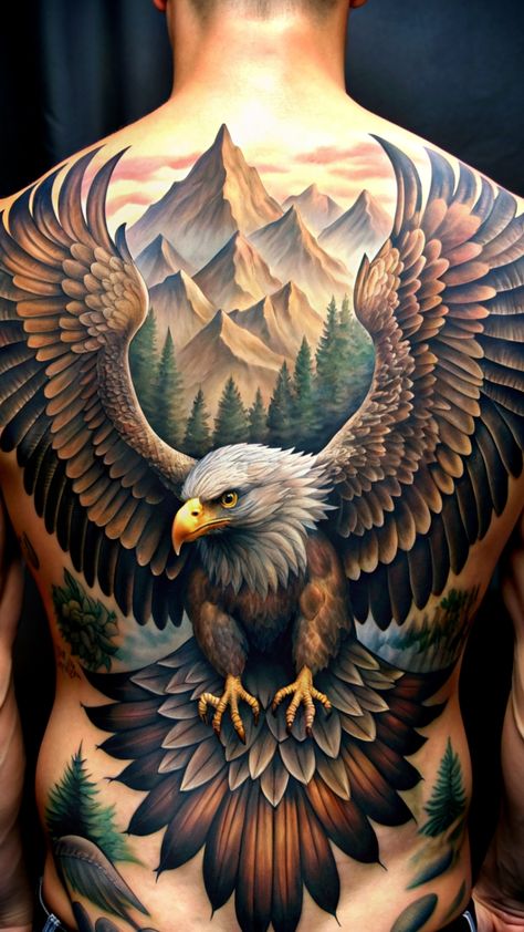 Eastern Imperial Eagle, Back Eagle Tattoo Men, Tattoo Eagle Design, Eagle Tatoos Woman, Back Tattoo Eagle, Tato Lion, Eagle Tattoo Ideas For Men, Eagle Sketch Tattoo, Lion And Tiger Tattoo