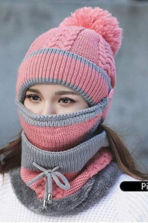 3-in-1 womens winter hat，mask and scarf set， skin-friendly，Comfortable and warm； Womens Winter Hat, Orange Fleece, Mad Hatter Hat, Woolen Cap, Retro Hats, Riding Hats, Winter Headbands, Winter Knit Hats, Wool Winter