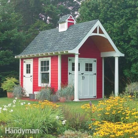 Schoolhouse Storage Shed Diy Shed Kits, Diy Storage Shed Plans, Backyard Upgrades, Shed Blueprints, Build A Shed, Shed Building, Free Shed Plans, Shed Building Plans, Large Sheds