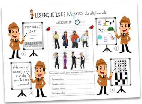 Les enquêtes de Momes : Le téléphone volé French Classroom, Cycle 3, Escape Game, Online School, English Class, Download Books, Sherlock Holmes, Diy For Kids, Detective