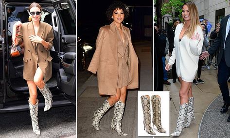 Snake Print Boots Outfit, Snake Boots Outfit, Print Boots Outfit, Leather Boots Outfit, Snake Boots, Snake Print Boots, Charlotte Mckinney, Print Boots, Booties Outfit