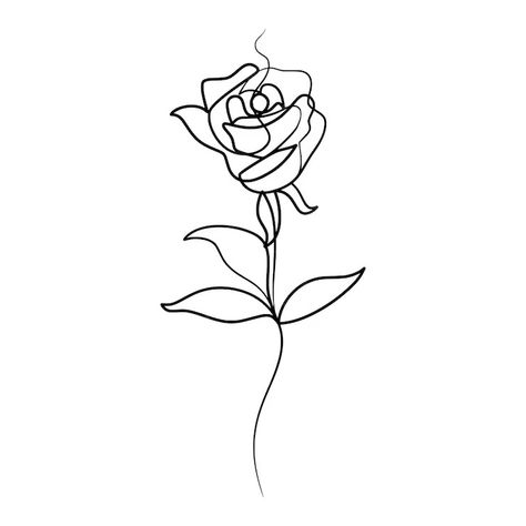 Premium Vector | Continuous one line art drawing of beauty rose flower Single Line Rose, Line Art Drawing, One Line Art, Single Line, Continuous Line, Business Card Maker, Card Banner, Poster Invitation, Presentation Template Free