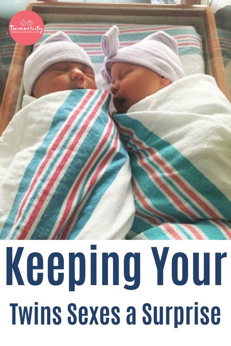 Keeping Your Twins Sexes a Surprise: Want to keep your twins' sexes a surprise until delivery day? One mom did it and she shares her top 6 tips to make sure you get the best surprise ever. #gendersurprise #twins #Twiniversity #pregnantwithtwins #pregnant #pregnancy #twinnies #twin #genderreveal Surprise Twin Gender Reveal, Trying To Conceive Twins, Conceive Twins Naturally Tips, Gender Surprise, How To Conceive Twins, Get Pregnant With Twins, Twins Announcement, Twin Pregnancy, Emergency Room