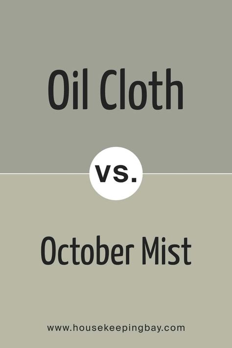 Oil Cloth vs October Mist by Benjamin Moore October Mist Cabinets, October Mist Benjamin Moore Kitchen, Sage Green Paint Colors Benjamin Moore, October Mist Kitchen, Bm October Mist, October Mist Paint, Benjamin Moore Oil Cloth, October Mist Benjamin Moore, Green Paint Colors Benjamin Moore