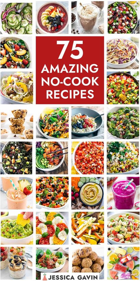 Quick and easy recipes that don't require you to actually cook anything. Don't have an oven, or it's just too hot to turn it on, I've got you covered! No Cook Recipes, Easy To Make Dinners, No Cook, Cook Recipes, Italian Dinner, Quick And Easy Recipes, Oven Recipes, Easy Dishes, Easy Weeknight Meals