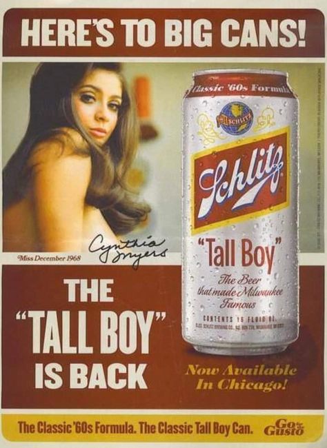 Beer Advertisement, Old Beer Cans, Beer Memorabilia, Decorative Magnets, Schlitz Beer, Beer Advertising, Beer Ad, Tall Boys, Old Advertisements