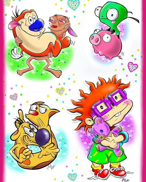 Nickelodeon Cartoons, Tattoo Designs 90’s Cartoon, Chucky Rugrats, 90s Nickelodeon Cartoons, Cartoon Legs, Nostalgic Cartoons, Cartoons Tattoo, 90s Tattoos, Movie Stickers, Petit Tattoo