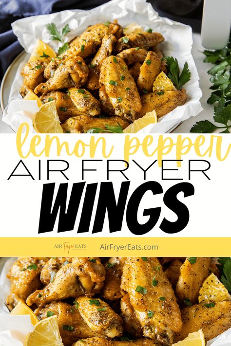 Air Fryer Whole Chicken Wings Recipe, Chicken Wings In Air Fryer Lemon Pepper, Airfryer Chicken Wings Lemon Pepper, Lemon Peper Wings Air Fryer, Airfryer Lemon Pepper Wings, Air Fried Lemon Pepper Wings, Air Fry Lemon Pepper Wings, Air Fryer Lemon Pepper Chicken Wings, Lemon Pepper Chicken Wings Recipe Air Fryer