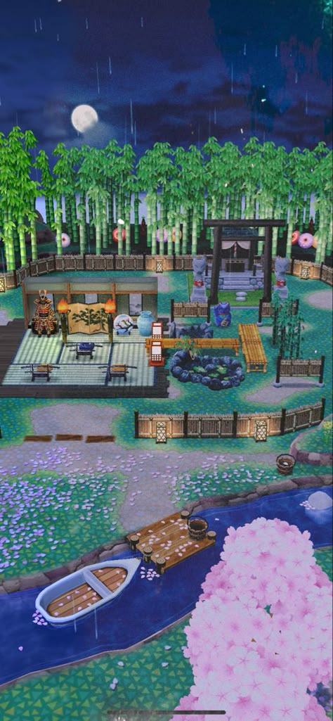 Pocket Camp Animal Crossing, Animal Crossing Wedding Theme, Ac Pocket Camp Campsite, Animal Crossing Campsite Ideas Pocket Camp, Acnh Camping Site, Animal Crossing Campsite Ideas, Acnh Campsite Designs, Acpc Campsite Ideas, Zen Garden Animal Crossing