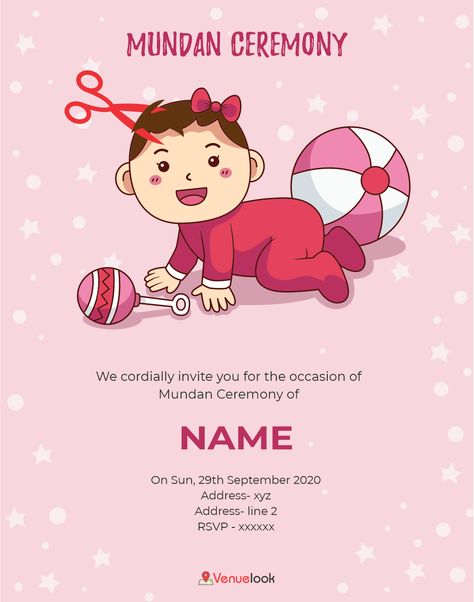 8+ Mundan Ceremony Invitations to Customize and Send Mundan Invitation Card, Mundan Ceremony, Animated Happy Birthday Wishes, Naming Ceremony Invitation, Free Invitation Cards, Online Invitation Card, Card Template Free, E Invitation, Baby Printables