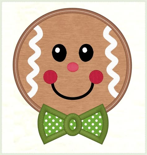 Gingerbread Boy Face Christmas Applique Cookie Design - Etsy Brasil Gingerbread Applique, Gingerbread Man Drawing, Gingerbread Faces, Gingerbread Man Decorations, Christmas Applique Designs, Gingerbread House Parties, Gingerbread Crafts, Art Format, Christmas Applique