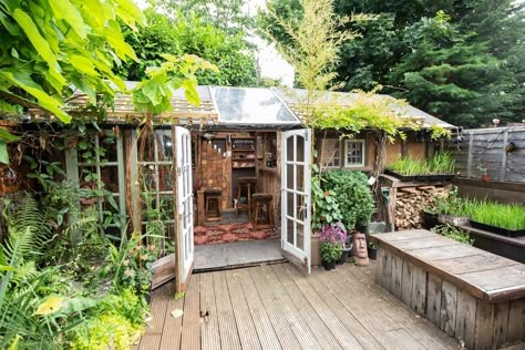 Shed To Tiny House Conversion, Backyard Guest Houses, Shed Of The Year, Shed Office, Beauty And Grace, Shed To Tiny House, Garden Workshops, Backyard Studio, Garden Pottery