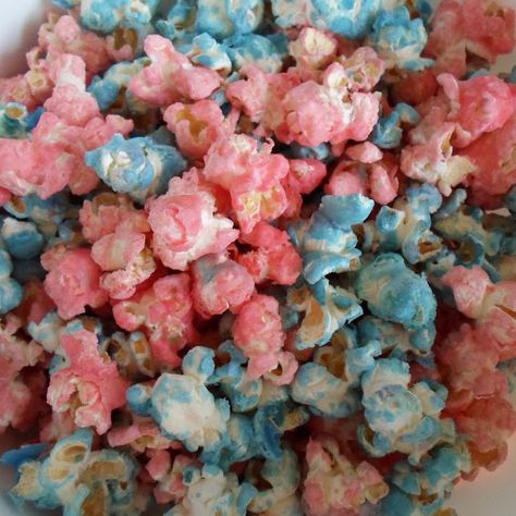 I thought this Colored Candied Popcorn  would be perfect for special occasions since color-coordinating food is always fun! Today I whipped ... Candied Popcorn, Gender Reveal Food, Baby Shower Popcorn, Blue Popcorn, Colored Popcorn, Instant Pot Slow Cooker, Pig In Mud, Surprise Baby Shower, Recipes Instant Pot