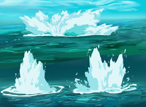 ArtStation - Water splash sketches, Slava Lightsoul Water Pose, Anime Kid, Wave Drawing, Color Drawing Art, Water Drawing, Water Effect, Water Splash, Location Inspiration, Magic Design