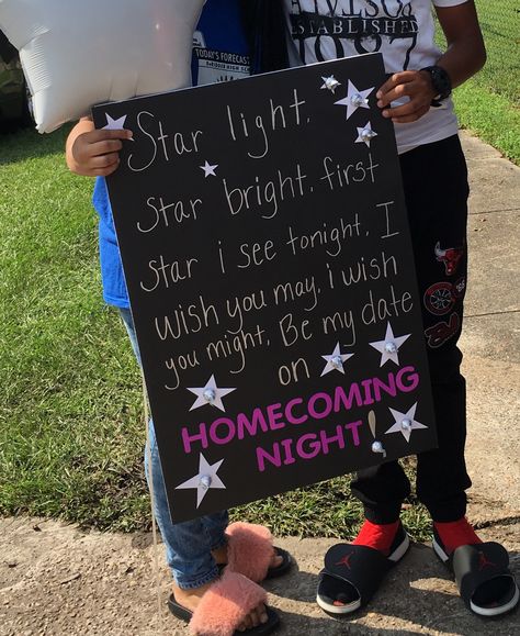 Starry Night Hoco Proposal, Star Hoco Proposal, Homecoming Proposal Ideas Song Lyrics, Md Proposals, Sadie Hawkins Proposals, Dance Asks, Hoco Signs, Band Couples, Prom Invites