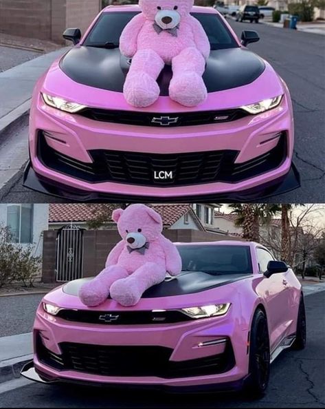 Pink Camaro, Hot Pink Cars, Black Camaro, Pink Car Accessories, Camaro Car, Pimped Out Cars, Girly Car, Ride Along, Pink Car