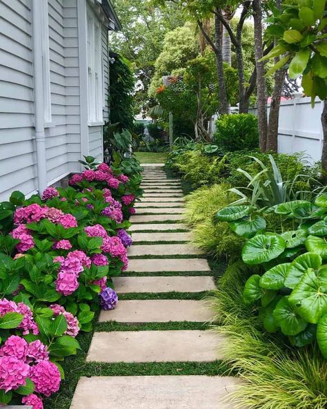 Side Of House Landscaping Ideas, Side Of House Landscaping, House Landscaping Ideas, Dream Garden Backyards, Front Lawn Landscaping, Narrow Garden, Side Yard Landscaping, Tropical Garden Design, Fall Garden Vegetables