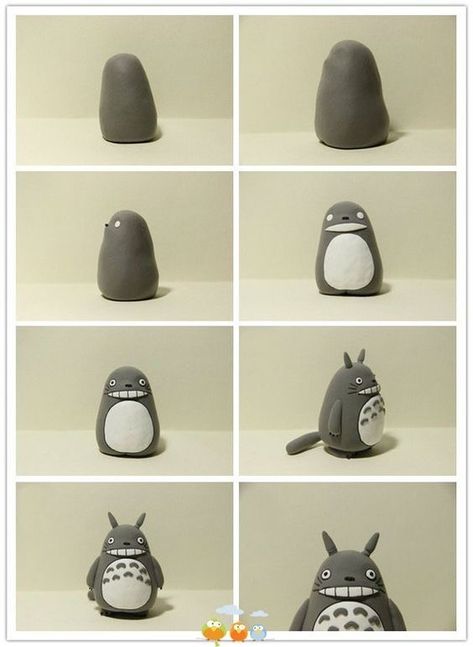 Anime Clay, Totoro Diy, Crafts Anime, Crea Fimo, Inspiring Pictures, Tanah Liat, Clay Diy Projects, Clay Crafts Air Dry, Polymer Crafts