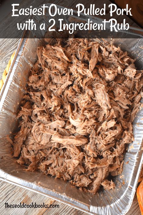 Pork Roast Recipes Oven, Baked Pulled Pork, Pulled Pork Oven Recipe, Oven Pulled Pork, Pork Loin Recipes Oven, Oven Roasted Pulled Pork, Pork Oven, Shredded Pork Recipes, Easy Pulled Pork Recipe