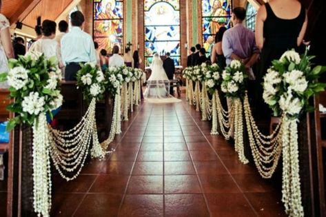 Modern Filipino Wedding, Filipiniana Wedding, Filipino Wedding, Table Floral Arrangements, Modern Filipiniana, Church Flower Arrangements, Wedding Church, Wedding Vow, Beautiful Flower Arrangements