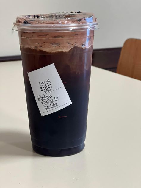 #aesthetic #coffee #coldbrewcoffee #dunkin #dunkindonutscoffee #coffeeshop Chocolate Dunkin Drinks, Chocolate Cold Brew, Dunkin Drinks, Dunkin Coffee, Coffee Chocolate, Dunkin Donuts Coffee, Aesthetic Coffee, Cold Brew Coffee, Chocolate Coffee