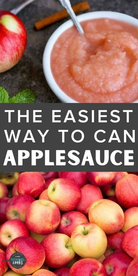 Canning Applesauce Without A Canner, Canning Applesauce Without Peeling, How To Can Applesauce Without A Canner, Canning Applesauce No Sugar, Canning Applesauce Water Bath, Canning Applesauce Recipe, Applesauce For Canning, How To Can Applesauce, Applesauce Recipes Canning