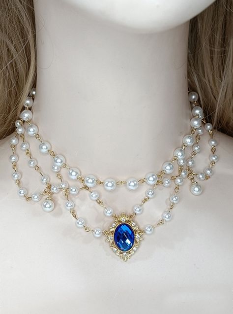 Intricate Jewelry, Medieval Necklace, Elegance Wedding, Layered Pearl Necklace, French Elegance, Classic Lolita, Princess Jewelry, Fairy Jewelry, Asian Babies