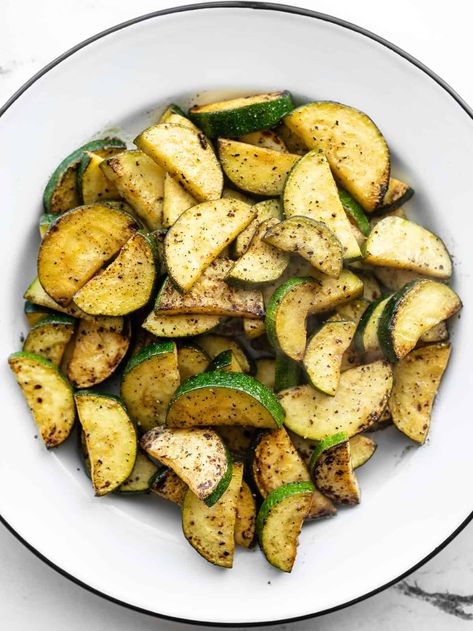 Bright and peppery, this Lemon Pepper Zucchini is a simple and flavorful side dish for any dinner! Great for that summer zucchini bumper crop! BudgetBytes.com Lemon Artichoke Chicken, Summer Zucchini, Zucchini Recipe, Budget Bytes, Lemon Pepper Seasoning, Vegetable Side, Lemon Pepper, Vegetable Sides, Zucchini Recipes