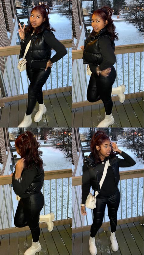 All black winter outfit for black girls. Ankle Boots Outfit Black Women, Cream Boots Outfit Black Women, Brown Boots Outfit Black Women, Chelsea Boots Outfit Black Women, Chelsea Boot Outfit Women, White Boots Outfit Black Women, Cream Chelsea Boots Outfit, Rain Boots Outfit Winter, Chelsea Boots Outfit Women