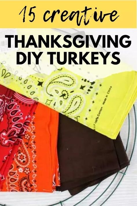 Who says only kids get to have fun decorating for Thanksgiving? Check out these quick and budget friendly Thanksgiving turkey decorating ideas for the home, classroom or thanksgiving dinner table. #thanksgivingdecorations #thanksgivingcrafts #turkeycrafts Turkey Decorations Diy, Utensils Holder Diy, Decorating For Thanksgiving, Pinecone Turkey, Wooden Turkey, Turkey Napkins, Turkey Project, Diy Turkey, Turkey Wreath