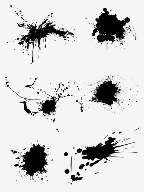 Ink Splatter Png, Splatter Tattoo Ideas, Ink Splotch Tattoo, Ink Splatter Art, Ink Splash Tattoo, Splash Tattoo Design, Ink Splatter Tattoo, Trash Polka Elements, Splatter Drawing