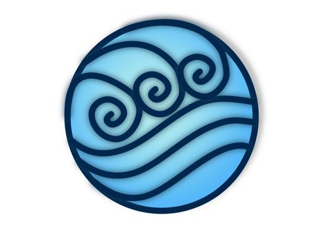 Water Tribe Symbol Aladdin Tattoo, Water Bending, Avatar Tattoo, Water Symbol, Nerd Tattoo, Elephant Tattoo Design, Water Icon, Water Tattoo, Water Tribe