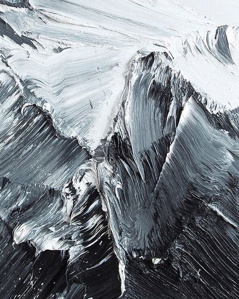 all the pretty greys Meaningful Paintings, Black And White Artist, Landscape Winter, Painting References, Black And White Painting, Background Art, Mountain Paintings, Beginner Painting, Easy Paintings