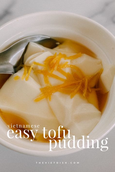 Dessert Tofu Recipes, Tofu Pudding Recipe, Ginger Recipes Dessert, Vietnamese Sweets, Sweet Tofu, Ginger Desserts, Prepare Tofu, Asian Deserts, Christian Food