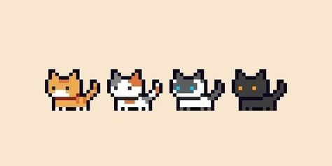 Pixel Drawing Aesthetic, Pixel Art Drawings, Tiny Pixel Art, Simple Pixel Art, Pixel Art Cat, Pixel Art Icon, How To Pixel Art, Pixel Sprites, Pixel Aesthetic